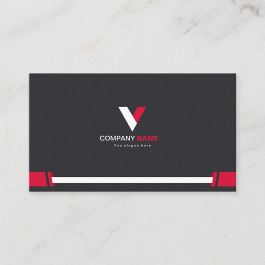 Moderne typografie minimalistisch visitekaartje (Voorkant)