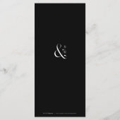 Moderne typografie minimalistisch zwart en wit menu (Achterkant)