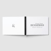 Moderne typografie minimalistisch zwart-wit gastenboek (Volledig)