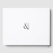 Moderne typografie minimalistisch zwart-wit gastenboek (Achterkant)