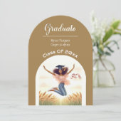 Moderne Typografie Minimalistische Afstuderen Part Kaart (Staand voorkant)