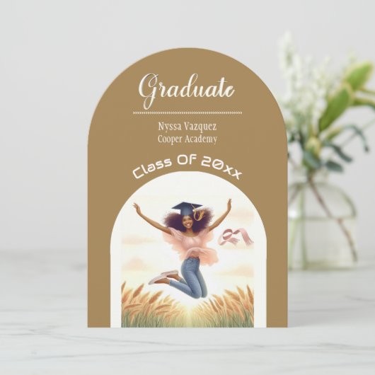 Moderne Typografie Minimalistische Afstuderen Part Kaart (Staand voorkant)