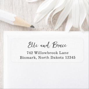 Moderne typografie Minimalistische bruiloft Etiket