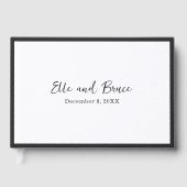 Moderne typografie Minimalistische bruiloft Gastenboek (Voorkant)