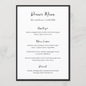 Moderne typografie Minimalistische bruiloft Menu (Voorkant)