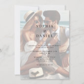 Moderne Typografie Minimalistische Bruiloft Vervaa Kaart (Voorkant)