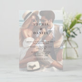 Moderne Typografie Minimalistische Bruiloft Vervaa Kaart (Staand voorkant)