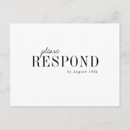 Moderne typografie minimalistische elegante bruilo uitnodiging briefkaart