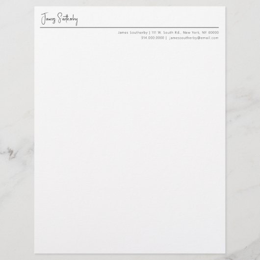 Moderne Typografie Minimalistische Mannelijke Stat (Voorkant)