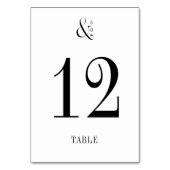 Moderne typografie minimalistische monogram tafelk kaart (Achterkant)