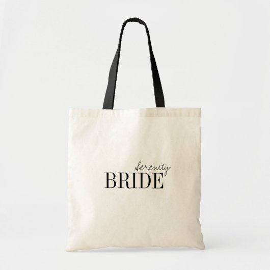 Moderne Typografie Minimalistische persoonlijke br Tote Bag (Voorkant)