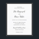 Moderne typografie minimalistische trouwkaart flyer<br><div class="desc">Dit ontwerp maakt deel uit van een tijdloze minimalistische trouwkaartsuite met elegante scripttypografie, gekoppeld aan een klassiek serif-lettertype in zacht zwart en wit. Dit moderne ontwerp omarmt eenvoud met een verfijnde lay-out, perfect voor koppels die onderkoelde elegantie zoeken. Ideaal voor formele, moderne of klassieke bruiloften, zorgt deze strakke esthetiek voor...</div>