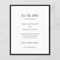 Moderne typografie Minimalistische trouwkaart Save