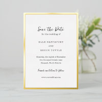 Moderne typografie Minimalistische trouwkaart Save