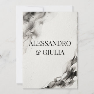 Moderne typografie Minimalistische Zwarte en Witte Kaart
