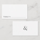 Moderne typografie minimalistische zwarte witte br plaatskaartje (Voorkant / Achterkant)