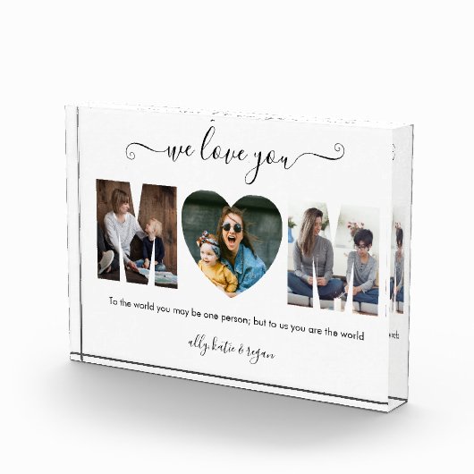 Moderne typografie MOM 3 Foto collage Gift voor ma (Rechts)