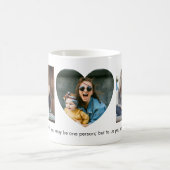 Moderne typografie MOM 3 Foto collage Gift voor ma Koffiemok (Center)