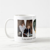 Moderne typografie MOM 3 Foto collage Gift voor ma Koffiemok (Links)