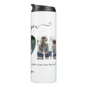 Moderne typografie MOM 3 Foto collage Gift voor ma Thermosbeker (Geroteerd rechts)