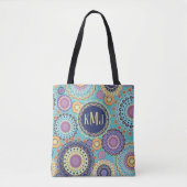 Moderne Typografie Monogram Gepersonaliseerd Tote Bag (Voorkant)