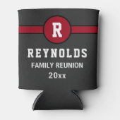 Moderne typografie-monogram gezinshereniging blikjeskoeler (Voorkant)