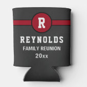 Moderne typografie-monogram gezinshereniging blikjeskoeler (Achterkant)