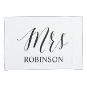 Moderne Typografie Mr. Couple Wedding Zijne Hers Kussensloop (Voorkant-Rechts)