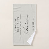 Moderne typografie Mr en Mrs bruiloft Bad Handdoek (Handdoek)