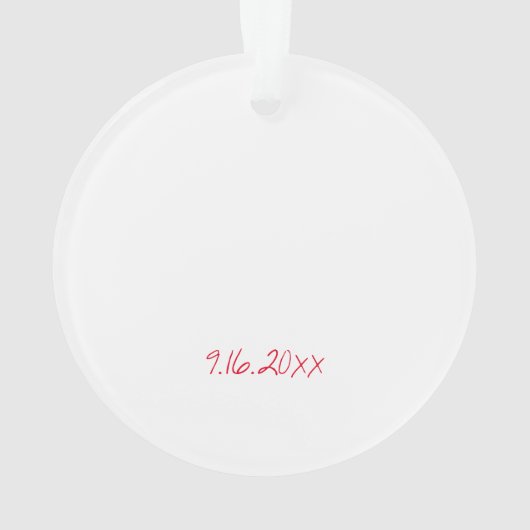 Moderne Typografie Mr&Mrs Naam Trouwdatum Ornament (achterkant)