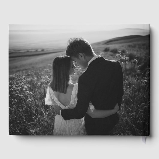 Moderne Typografie Mr. & Mrs. Wedding Gastenboek (Achterkant)