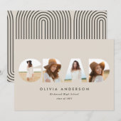 Moderne typografie multi foto afstuderen (Voorkant / Achterkant)