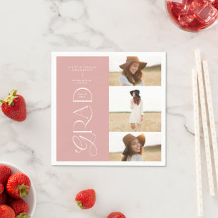 Moderne typografie multi foto afstuderen welkom servet