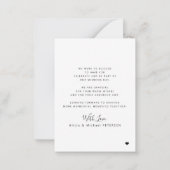 Moderne typografie multi-foto bruiloft bedankt notitiekaartje (Achterkant)