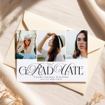 Moderne typografie multi foto elegante afstuderen
