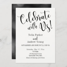 Moderne typografie na huwelijksfeest