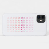 Moderne Typografie Naam Gepersonaliseerd Roze Kora Case-Mate iPhone Case (Achterkant (horizontaal))