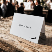 Moderne Typografie Naam Veggie Wedding Place Cards Kaart