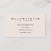 Moderne Typografie Nail Artist Visitekaartje (Achterkant)