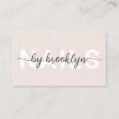 Moderne Typografie Nail Artist Visitekaartje (Voorkant)