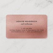 Moderne typografie Nails Roos Gold Foil Visitekaartje (Achterkant)