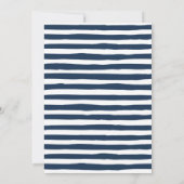 Moderne typografie Navy Save The Date (Achterkant)
