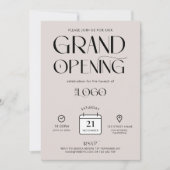 Moderne Typografie New Business Grand Opening Even Kaart (Voorkant)