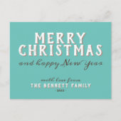 Moderne typografie Nieuwjaar Briefkaart (Voorkant)