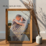 Moderne typografie noemt trouwfoto goud folie afdrukken<br><div class="desc">Creëer uw eigen elegante echte gouden folie "beter samen" typografie script quote overlay bruiloft foto poster keepsake gepersonaliseerde cadeau met paar namen,  hart en jouw tekst.             Houd er rekening mee dat je voor GOUD of ZILVERFOLIE kunt kiezen.</div>