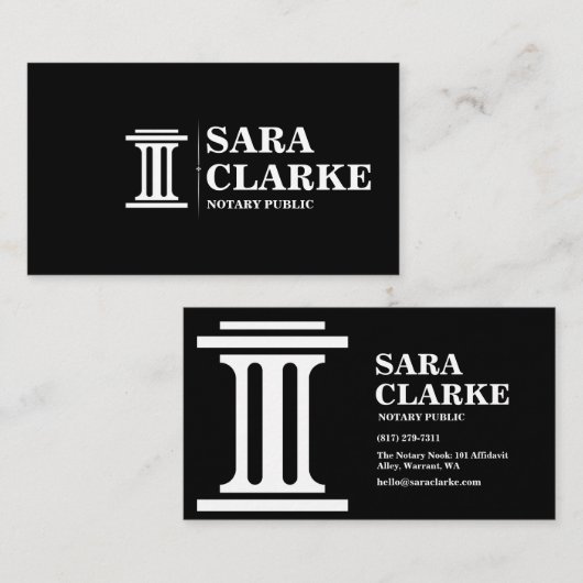 moderne typografie notariskantoren visitekaartjes (Voorkant / Achterkant)