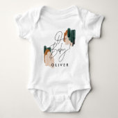 Moderne typografie Oh baby shower cadeau Baby B Romper (Voorkant)