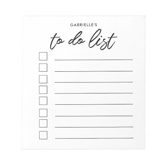 Moderne typografie om lijst te doen notitieblok (Voorkant)