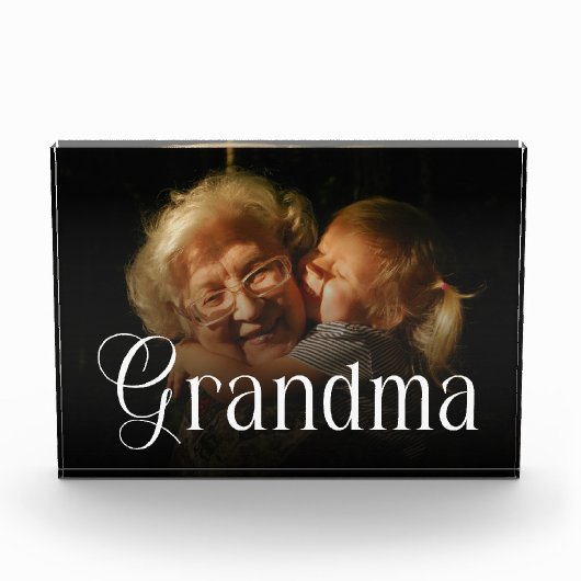 Moderne typografie oma cadeau met foto (Voorkant)
