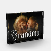 Moderne typografie oma cadeau met foto (Links)